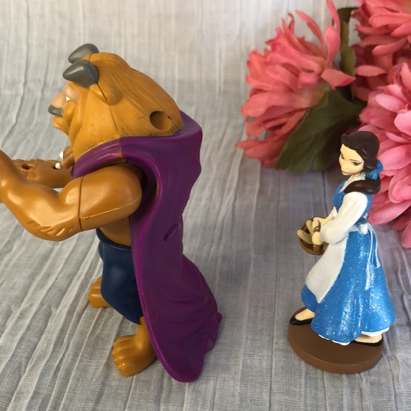 BEAUTY & THE BEAST action figure toys BELLE BEAST & COGSWORTH hand puppet - Picture 7 of 14